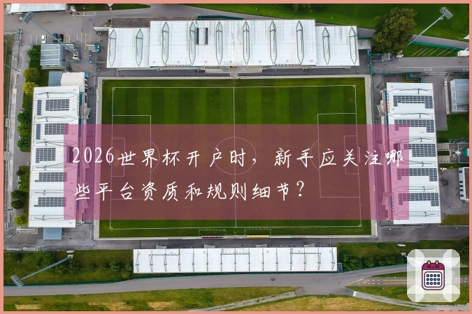 2026世界杯开户时,新手应关注哪些平台资质和规则细节?